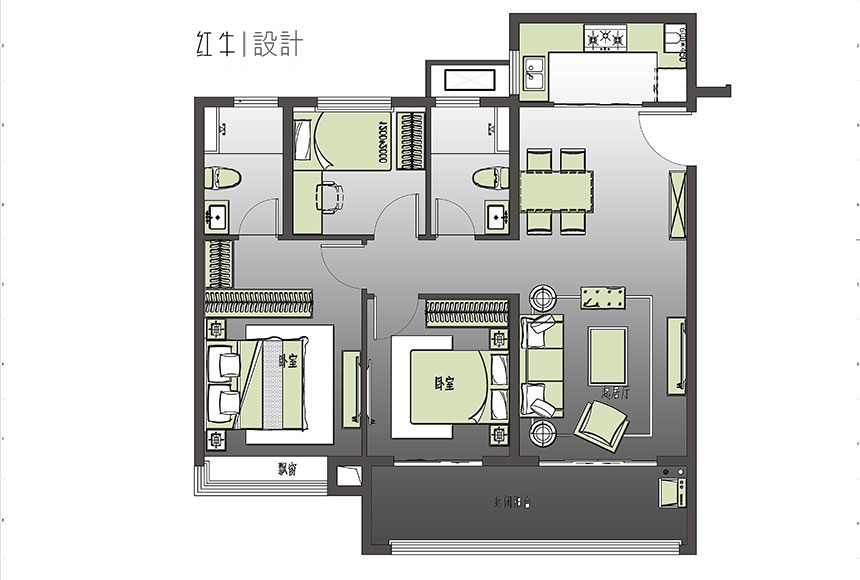 水印860x580_陶陽_南京市江寧區(qū)藍光黑鉆公館108㎡現代風格裝修_全包14萬_108