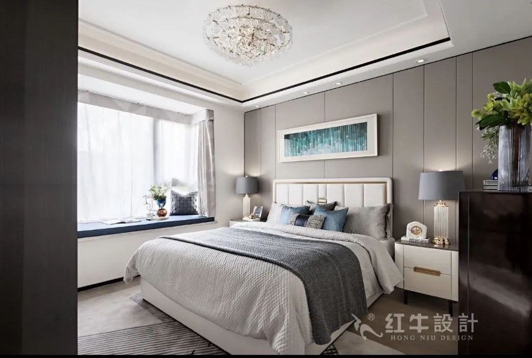 劉崇穎_紅牛設(shè)計--電建洺悅府120㎡輕奢風(fēng)格10效果圖欣賞_次臥