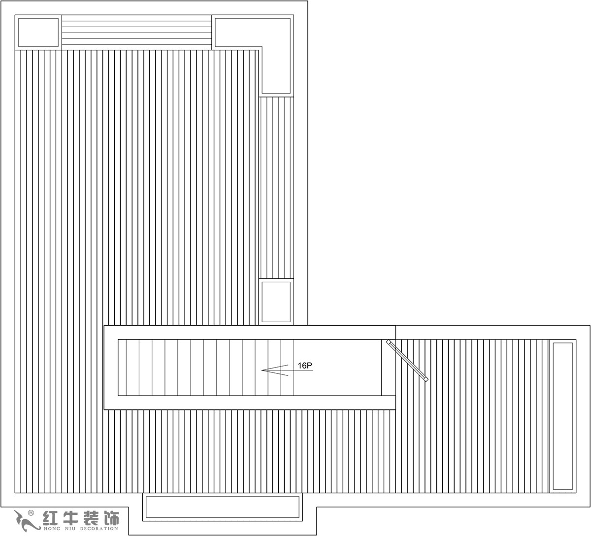 【實(shí)景案例】余瑋_棲園-200㎡-輕奢風(fēng)格_4室3廳3衛(wèi)（新房裝修）_全包35萬00_06頂樓則是全敞開式露臺，提供很大的綠植場地。