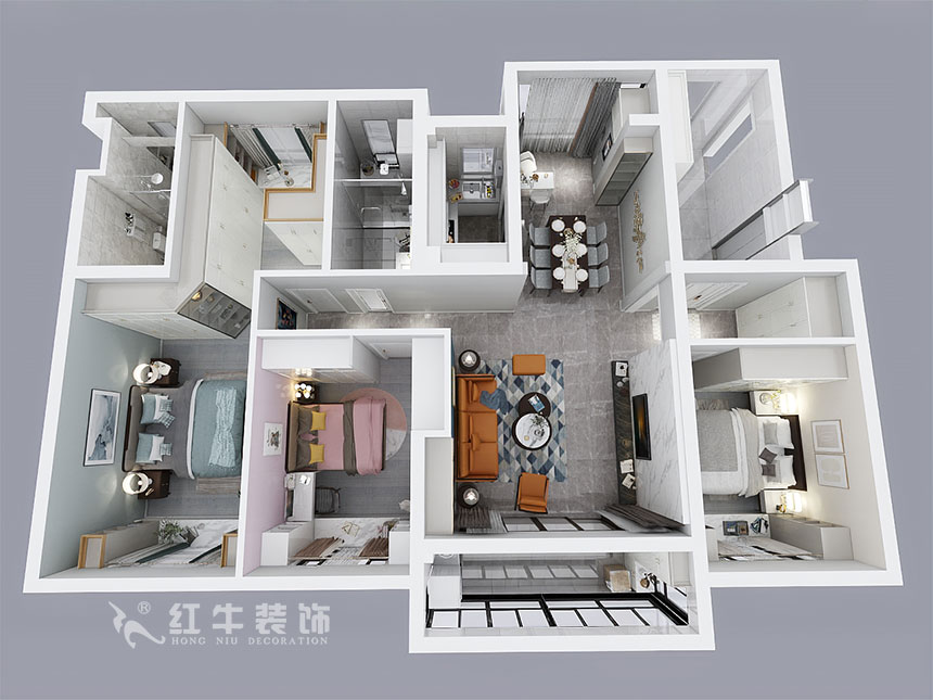蔡成昊_泊云間25-2-304-140㎡-現(xiàn)代輕奢風格_4室2廳2衛(wèi)（新房裝修）_半包￥106935_半包10